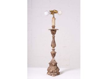 Antique Candlestick Form Lamp