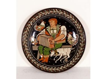 Signed Traditional German Painted Plate