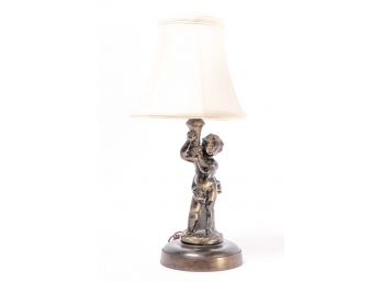 Bronze Cherub Table Lamp
