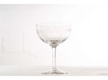 Etched Wine Glass