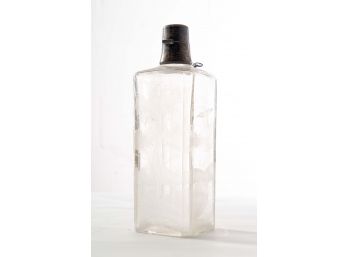 Etched Glass Decanter With Locking Top