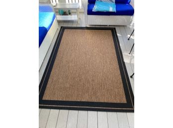 Black And Tan Indoor/Outdoor Rug