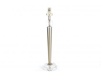 (12) Brushed Gold Table Lamp With Acrylic Base