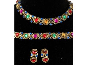 Vintage Necklace, Earrings & Bracelet