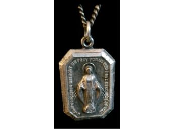 THEDA, Antique Miraculous Medal STERLING Silver