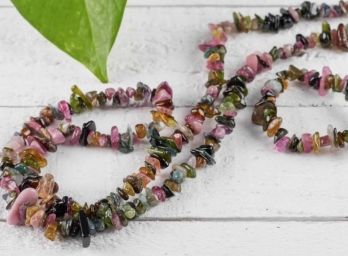 MIXED TOURMALINE Chip Necklace
