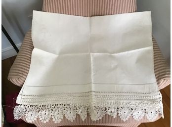 Victorian White Damask English Quest Hand Towel