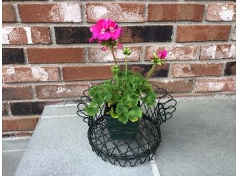 Handled And Footed Wire Basket