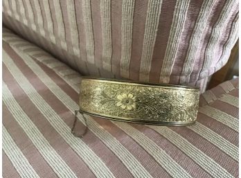 Vintage Gold Filled Bangle Bracelet Signed BB - Lot #10