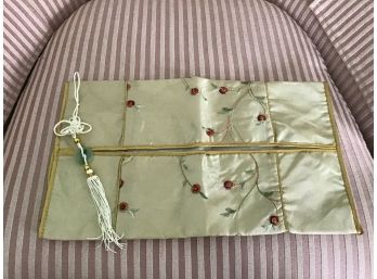 Hand Embroidered Asian Themed Lingerie Case