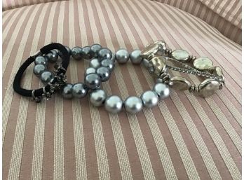 Five Silvered Costume Bracelet - Lot #2