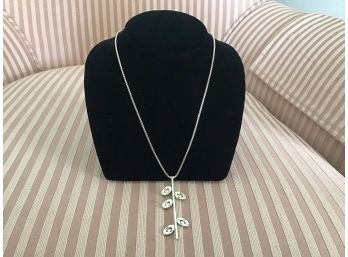 Sterling Silver Necklace With Sophisticated Drop