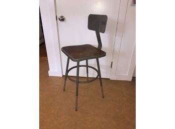 Vintage Industrial Factory Adjustable Drafting Stool. Royal Industrial Seating Legs Are Adjustable For Height.