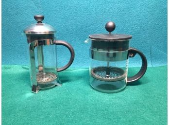 Plunger Coffee Makers. Two French Press Plunger Coffee Makers In Excellent Pre-owned Condition.