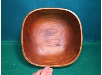 Vintage Mid-Century Modern MCM Teak Wood Serving Bowl. Measures 11 7/8' Across And 4 1/16' High.