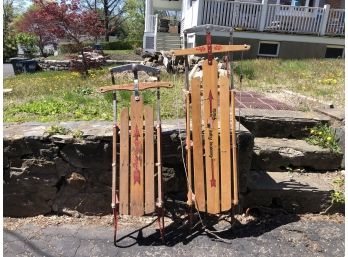 Vintage American Flyer And Flexible Flyer Sleds