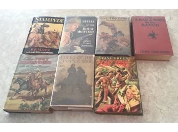 Vintage Hard Cover Western Themed Books (7)