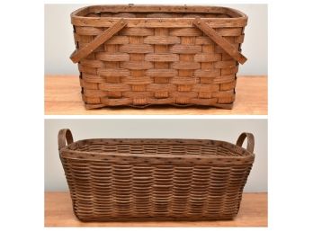 Pair Of Woven Baskets