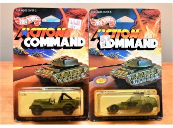 Pair Of Hot Wheels Action Command Military Vehicles