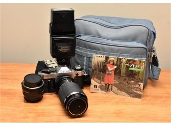 Canon AE-1 Program Camera And Lenses