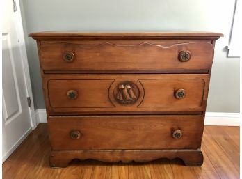 Vintage Nautical Themed Rock Maple Dresser