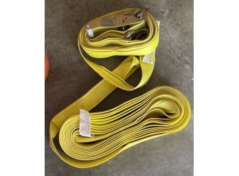 Large Yellow Ratchet Strap And Regular Strap