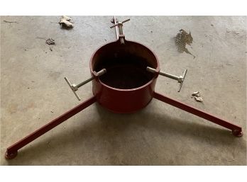 Red Metal Tree Stand