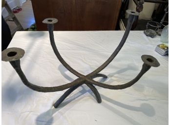 Vintage Sculptural 4 Arm Candelabra 21.5x18x12