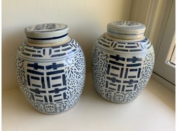 Blue And White Ginger Jars