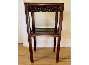 Antique Wood Asian Side Table 17x12.5x33