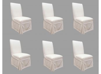 Set Of 6 Highback Slipper Dining Chairs