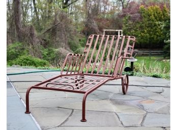 Rare Vintage Triple Sphere Metal Chaise Lounger 2 0f 2