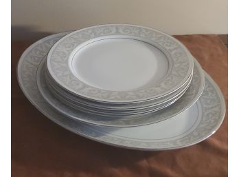 WHITNEY Imperial China By W. Dalton #5671 Japan 4 Dinner Plates & 2 Serving Dishes