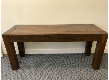 Wooden Sofa Table With Rustic Charm