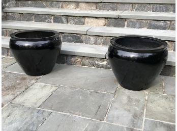 Pair Of Large Fiberglass Planters