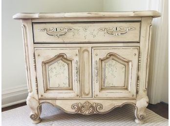 Hand Painted THOMASVILLE  Side Table With Distressed Details #1