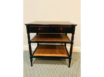 PALECEK Accent Table With Woven Design