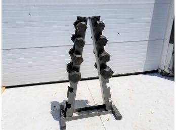 Parabody Vertical A Frame Weight Stand & Dumbbells