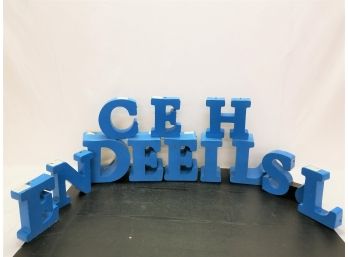 12 Blue Electric Sign Letters