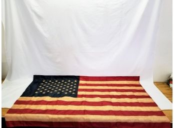 Antiqued Cotton 50-Star US American Flag