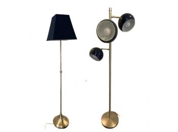 Pair Of Blue Floor Lamps