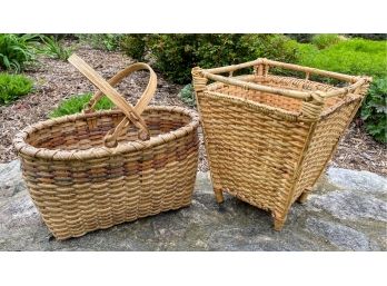 Pair Of Natural Baskets