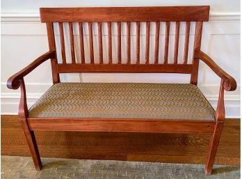 Charles Shackleton Handcrafted American Black Cherry Bench - Signed And Dated