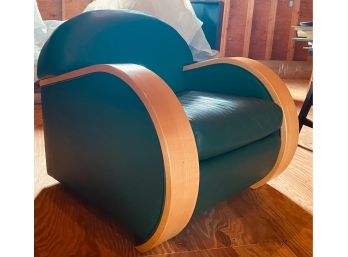 Retro Green Leather Chair