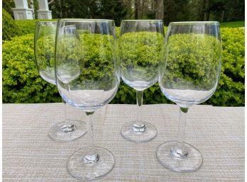 Set Of 4 Simon Pearce Large Wine Glasses