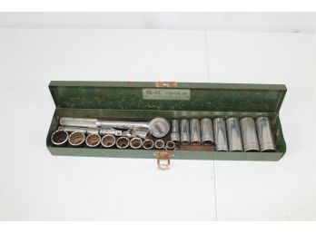 Vintage SK 3/8 Socket Set In Case