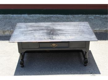 Broyhill Black Coffee Table With Drawer