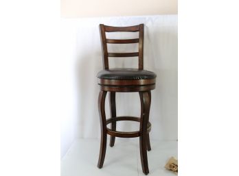 Cushioned High Back Bar Stool