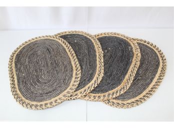 (4) Braided Oval Placemats 13in X 19in