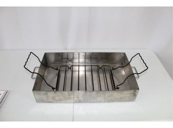 Heavy Stainless Piazza  Inox  18/10 Roasting Pan With Rack